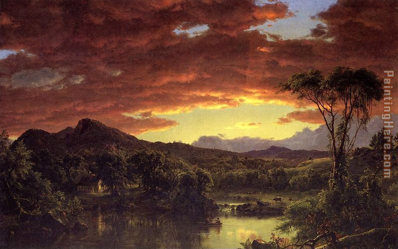 A Country Home painting - Frederic Edwin Church A Country Home art painting